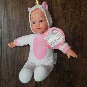 Baby First Born Samantha Doll (White, Pink & Gold Unicorn Onesie)